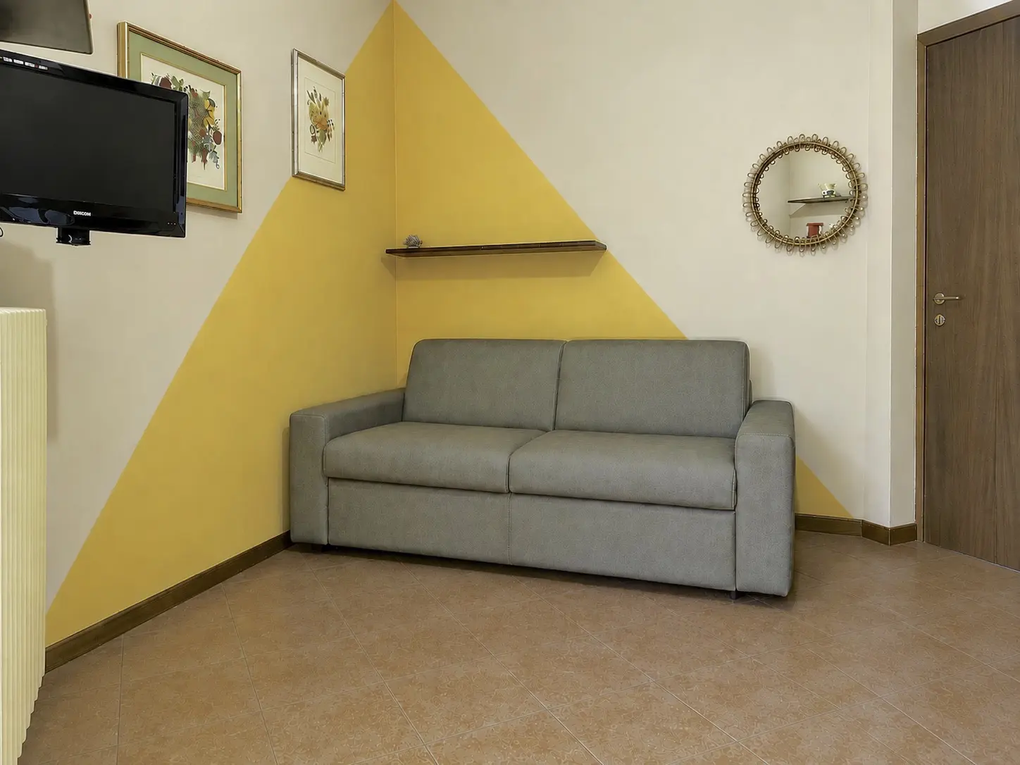 Zona giorno con divano letto